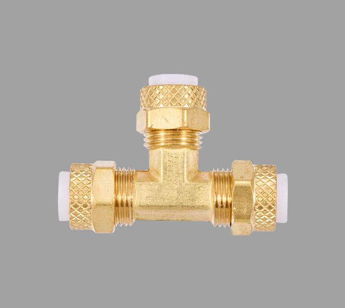 264PF-8-1F Poly-Fit Tee - Flareless | Brass Pro