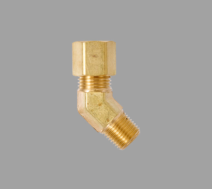 Compression Male 45° Elbow Brass Fittings | Brass Pro