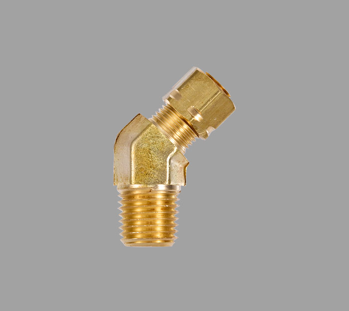 CAP Compression Male 45° Elbow Brass Fittings | Brass Pro