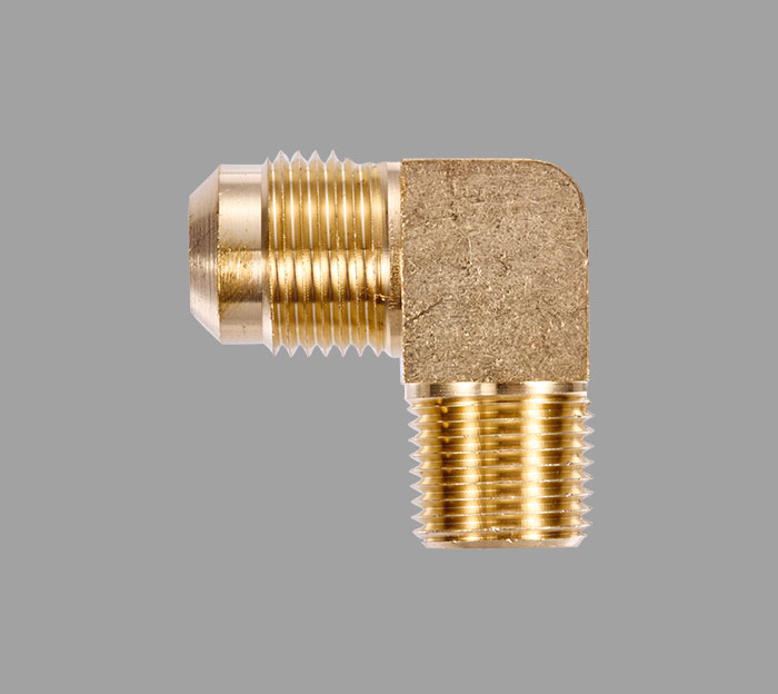 E1-12E-1B Flare Male Elbow - SAE 45 Deg Flare | Brass Pro