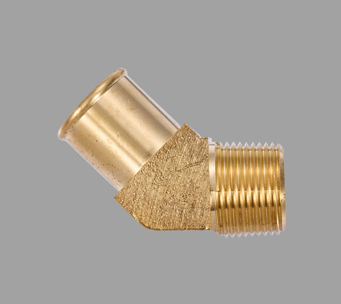 Beaded Hose Male 45° Elbow Brass Fittings | Brass Pro