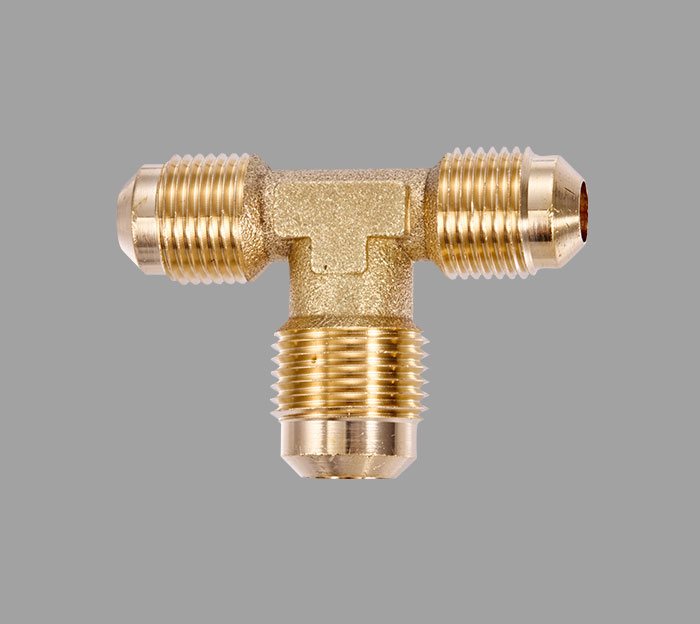 TR2-10106-1F Flare Tee - SAE 45 Deg Flare | Brass Pro